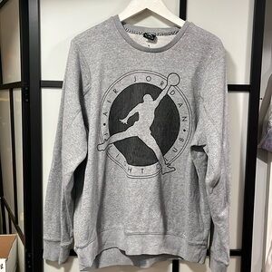 Air Jordan Jump Flight Club Basketball Sweatshirt Gray Men's Size XL VTG